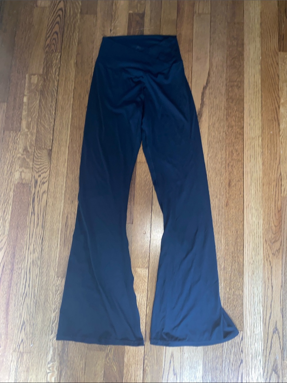 Womens Black Flare Stretch Yoga Pants